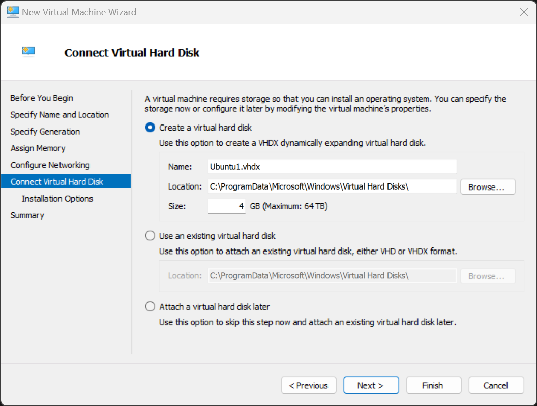 Create VM Step 5