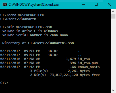 generate ssh key windows 10